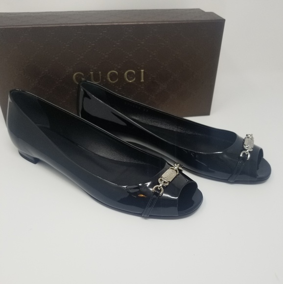 Gucci Black Patent Flats - Size 9 & 10 - Picture 3 of 5